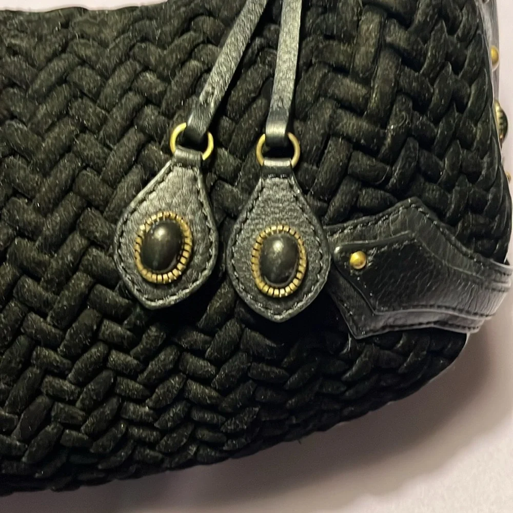 Cole Haan leather / velvet bag